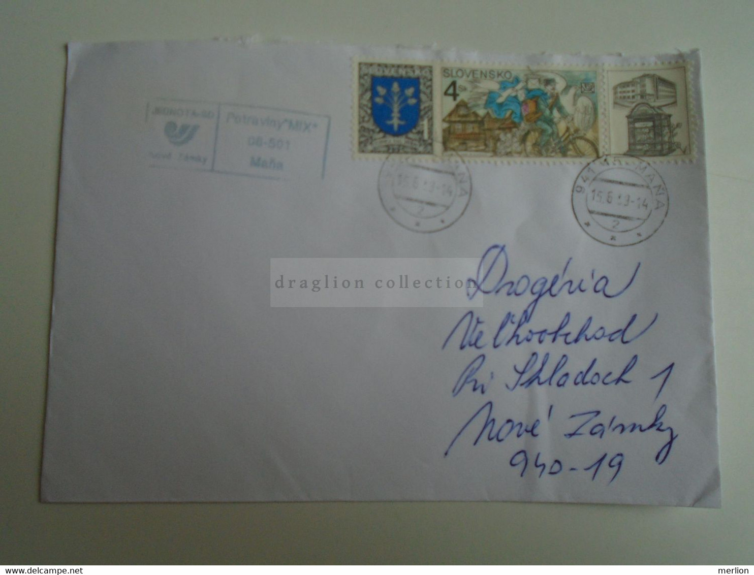 D189923    Slovensko  Slovakia    Cover  Ca 1999   Jednota SD  Nove Zamky - MANA - Lettres & Documents