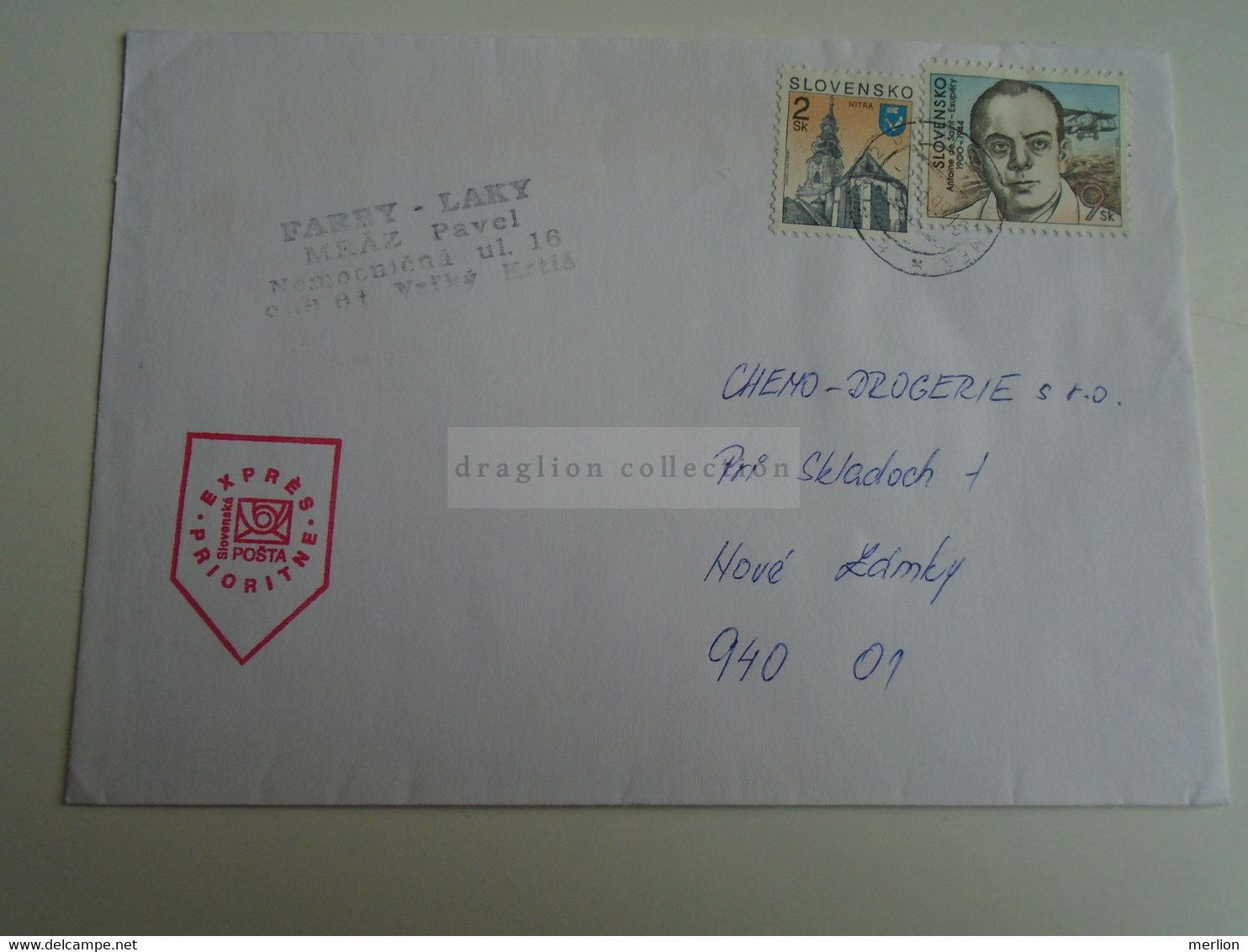 D189926   Slovensko  Slovakia   Expres Cover  Ca 1999  Velky Krtis  Sent To Nove Zamky - Lettres & Documents