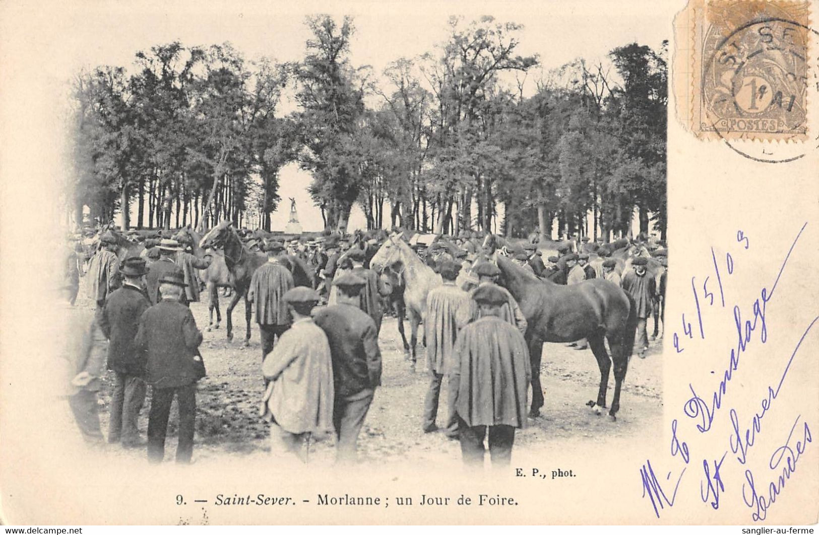 CPA 40 SAINT SEVER MORLANNE UN JOUR DE FOIRE - Autres & Non Classés