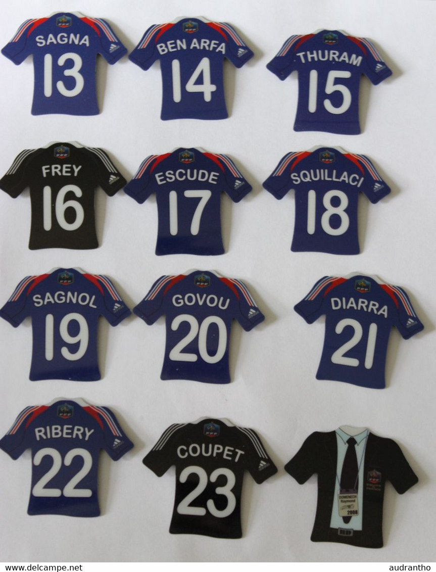 24 Magnets Football équipe De France 2008 Karim Benzema Thierry Henry Anelka - Sports