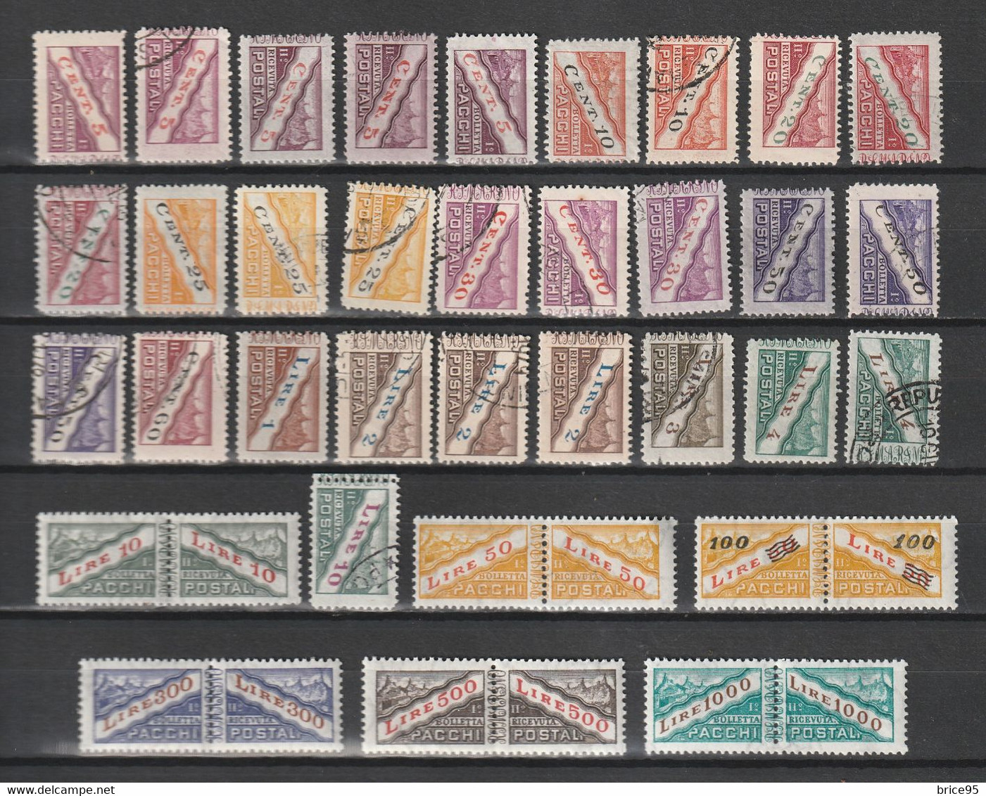 ⭐ Saint Marin - Lot Colis Postaux - 1928 à 1972 ⭐ - Parcel Post Stamps