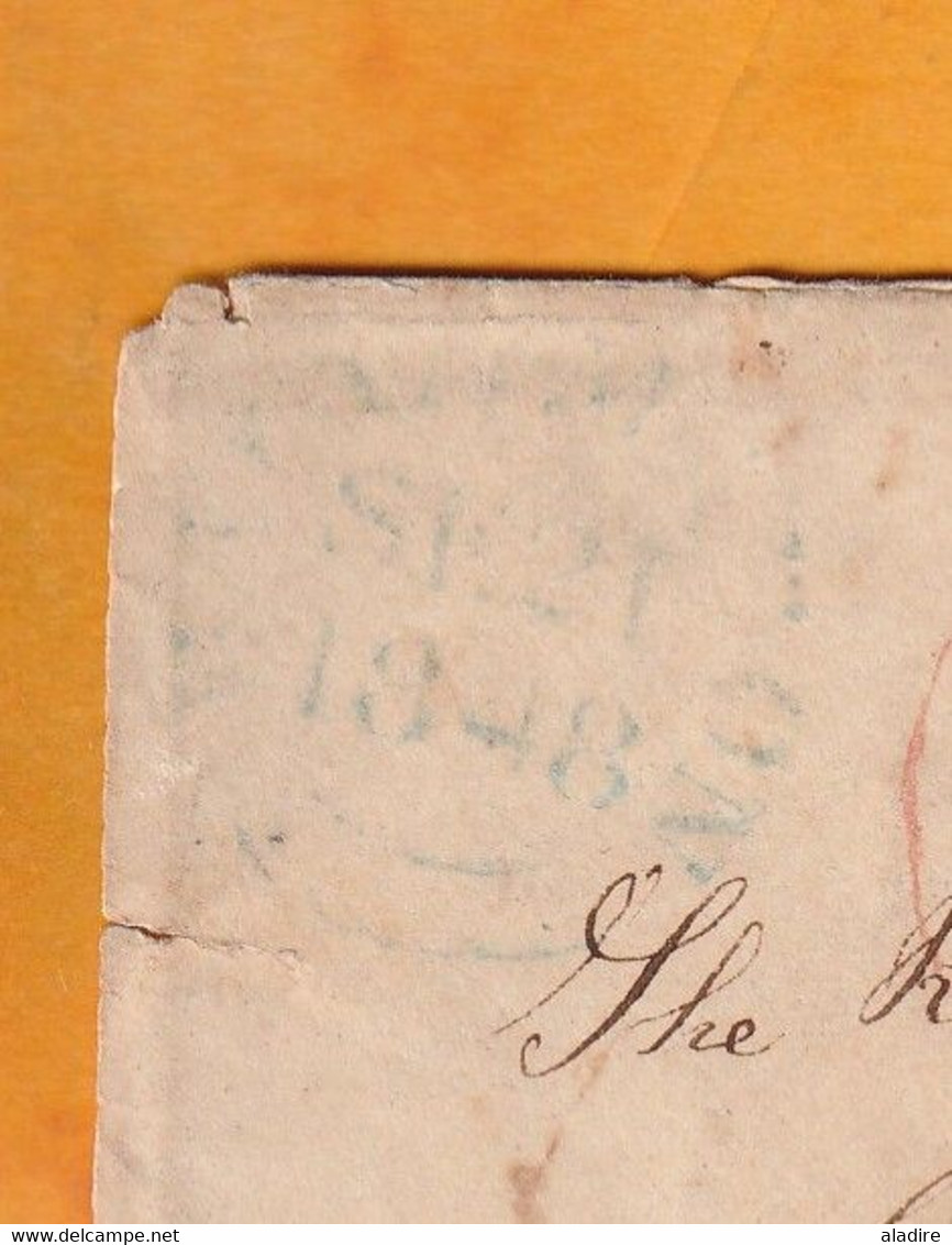 1848 - QV - Reine Victoria - Devant Et Verso Partiels D'enveloppe  De BALLYMAHON, Irlande Vers COLUMBIA, USA - Postmark Collection