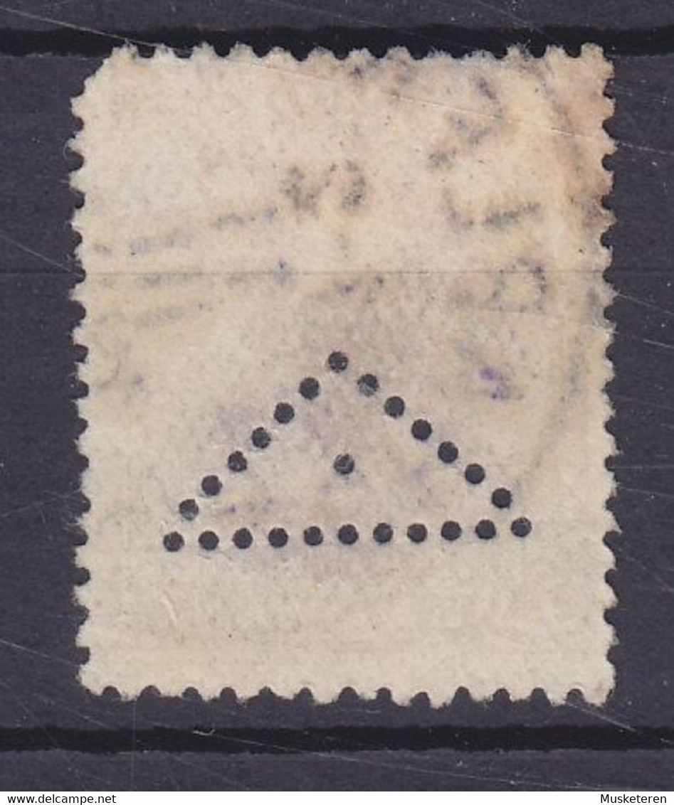 Belgium Perfin Perforé Lochung 'Triangle With Dot' 1915, Mi. 119, 20c. Albert I. CHARLEROI Cancel !! (2 Scans) - 1909-34