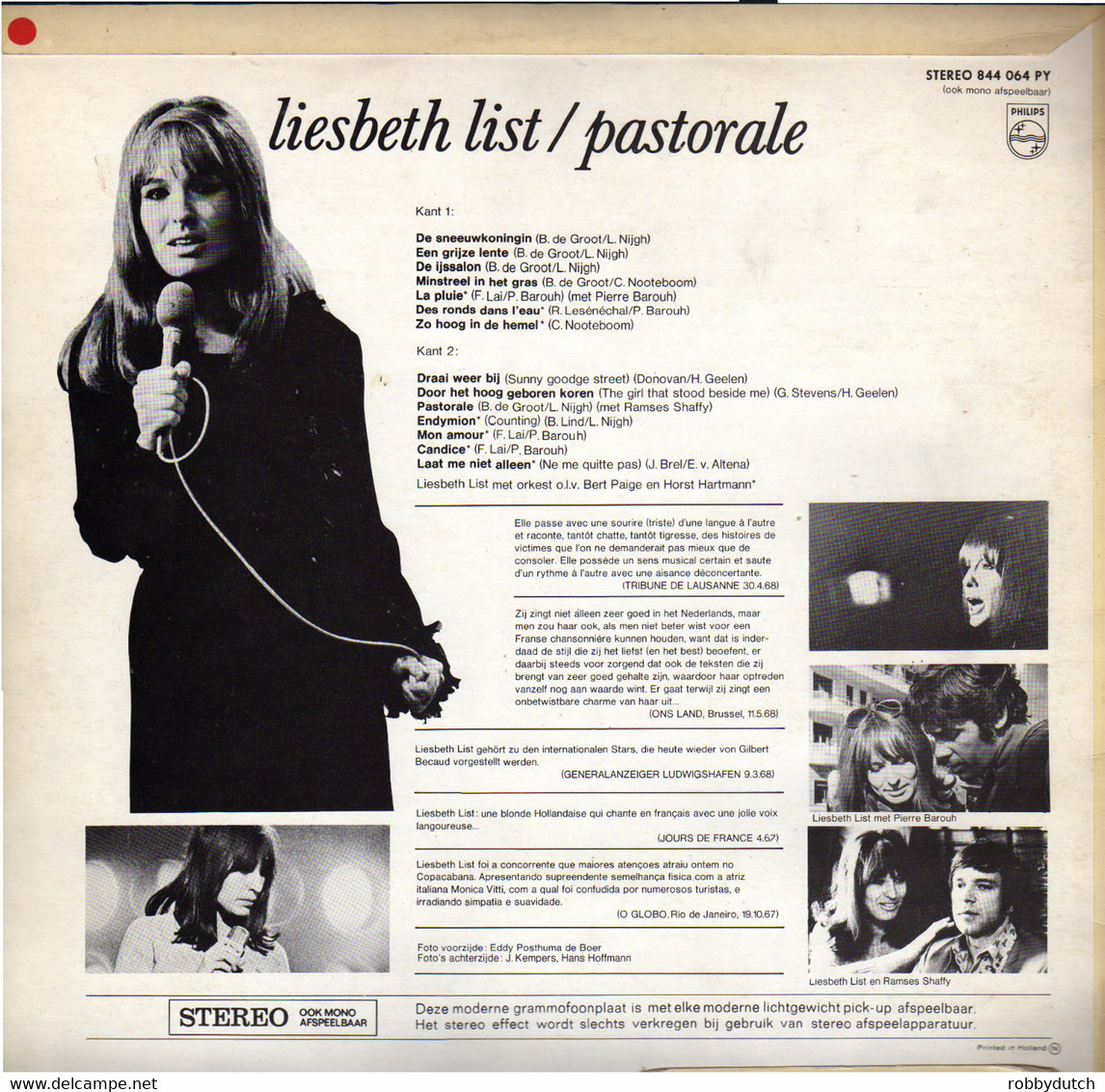 * LP *  LIESBETH LIST - PASTORALE - Otros - Canción Neerlandesa