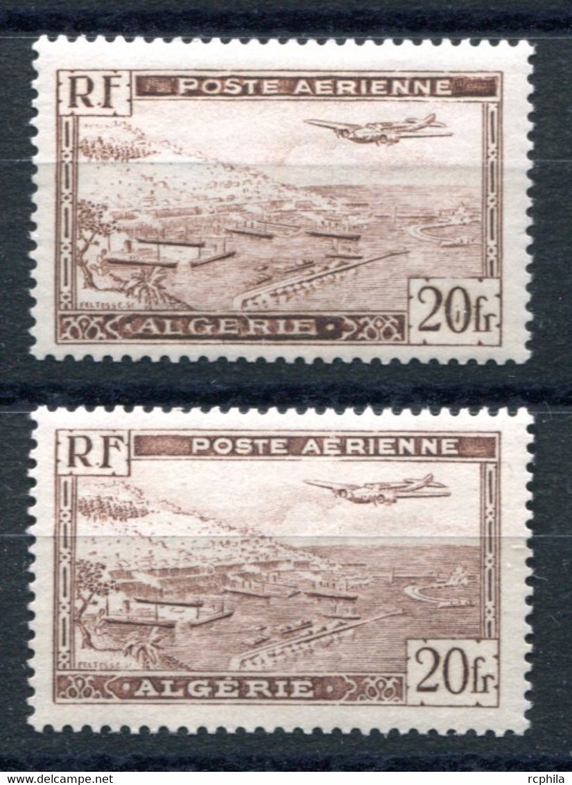 RC 22754 ALGERIE COTE 245€ PA N° 4A TYPE II "F" DE "RF" RETOUCHÉ NEUF * MH ( VOIR DESCRIPTION ) - Airmail