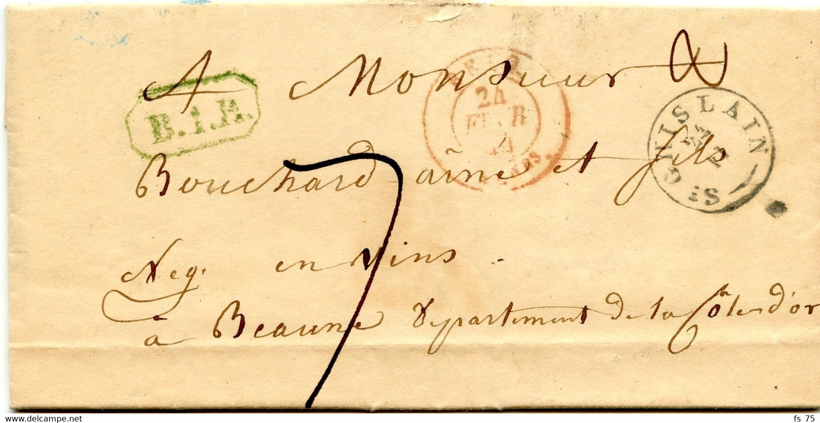 BELGIQUE - T18 ST GHISLAIN SUR LETTRE AVEC CORRESPONDANCE POUR LA FRANCE, 1840 - 1830-1849 (Unabhängiges Belgien)