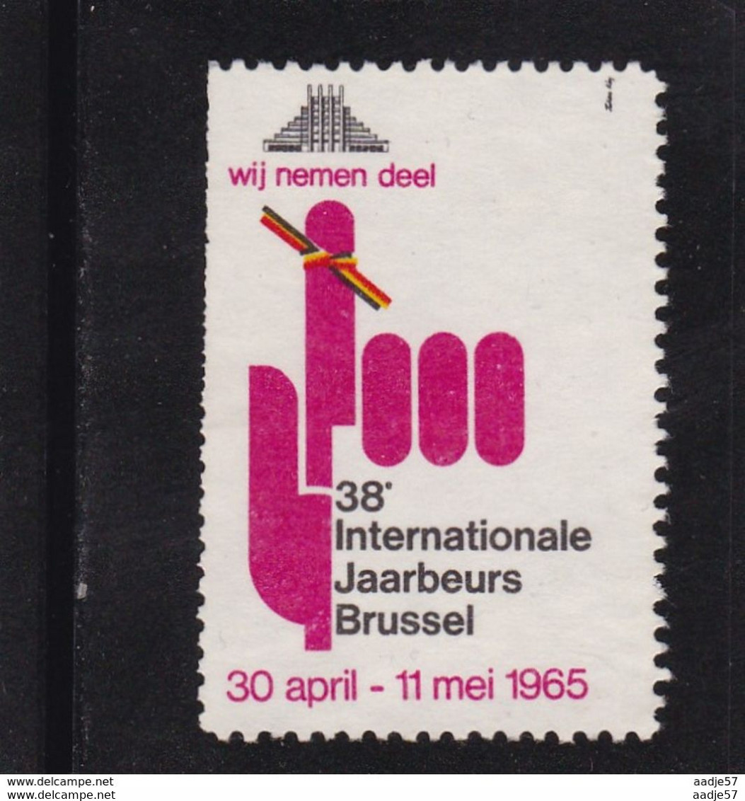 Belgium Cinderella 1965 Int. Jaarbeurs Brussel - Otros & Sin Clasificación