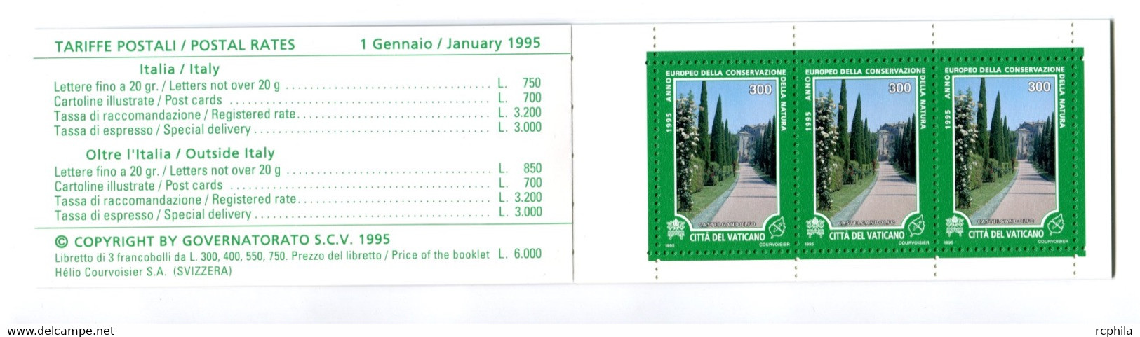 RC 22761 VATICAN N° C1008 CARNET CONSERVATION DE LA NATURE NEUF ** MNH TB - Booklets