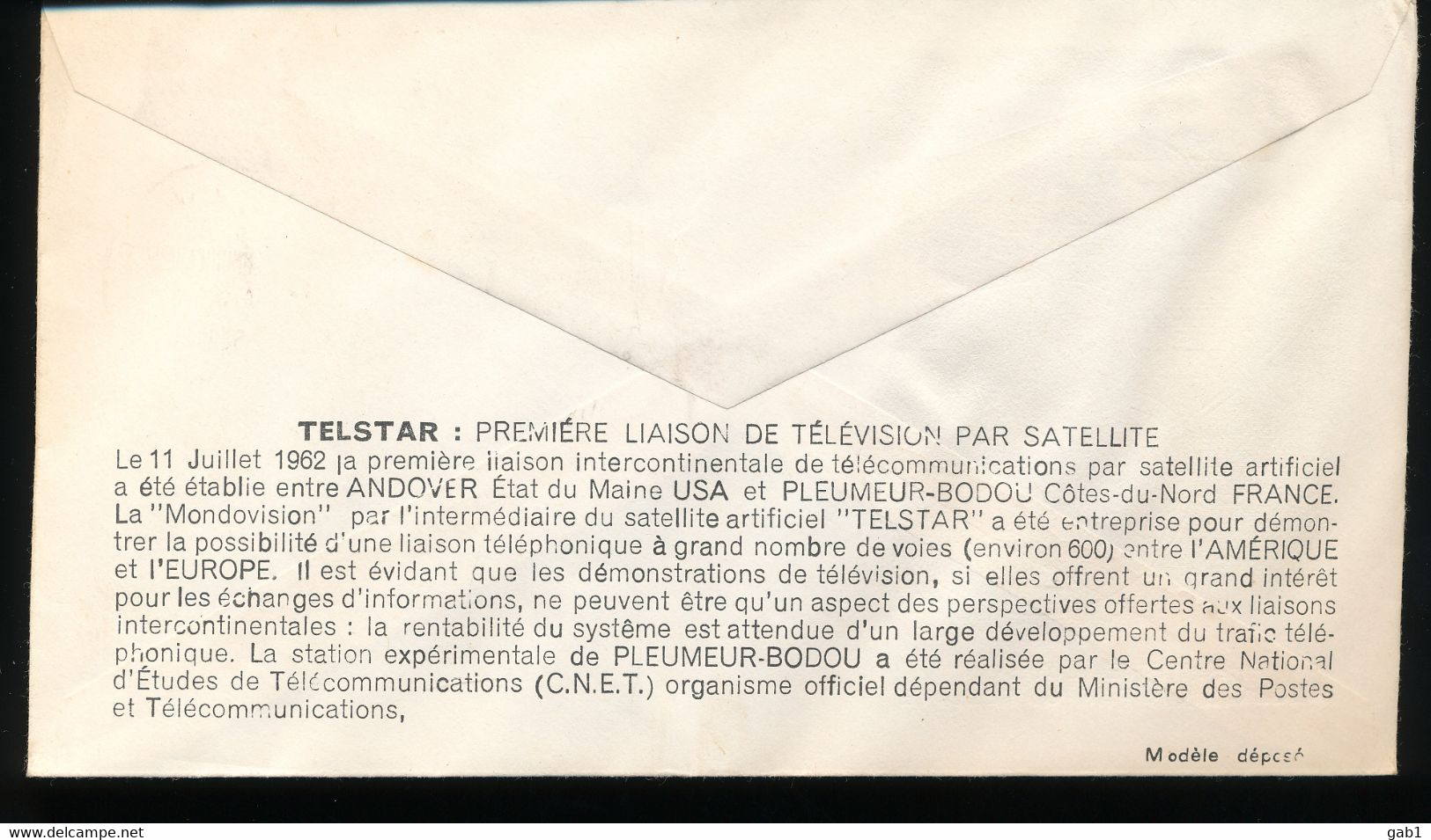 Premiere Liaison Television Par Satellite  29 Septembre 1962 - Radiodifusión