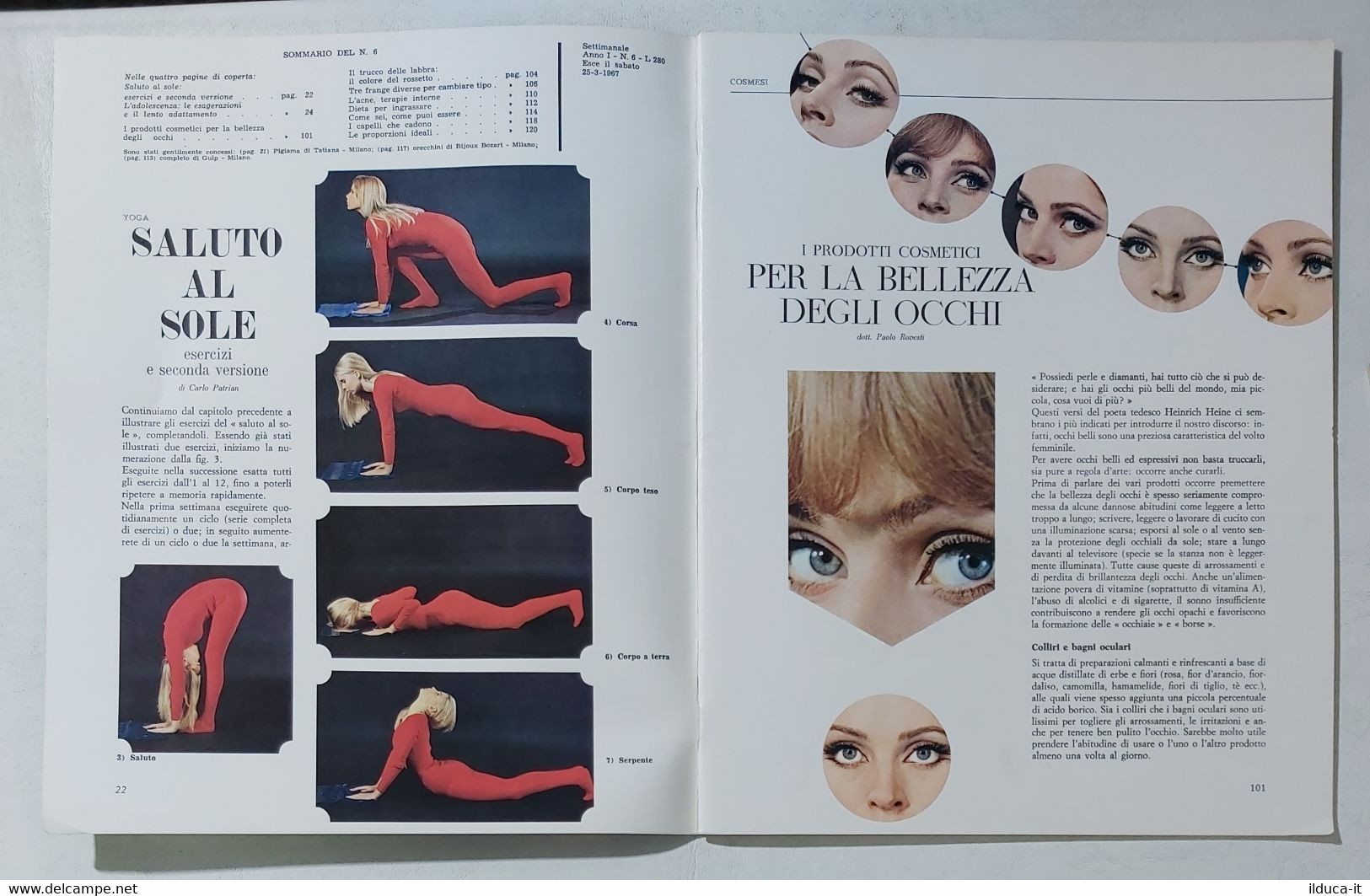 14729 SPECCHIO D'ORO Enciclopedia Della Bellezza - N. 6 1967 - Saluto Al Sole - Health & Beauty