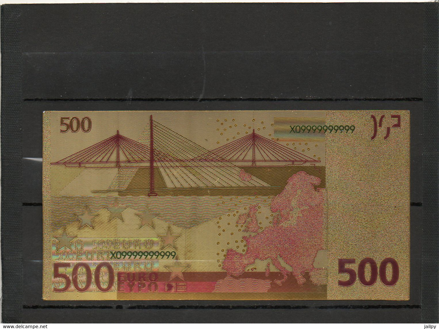FRANCE    Billet De 500 Euros   En Polymère Plaqué Or  Série 2002 - Specimen