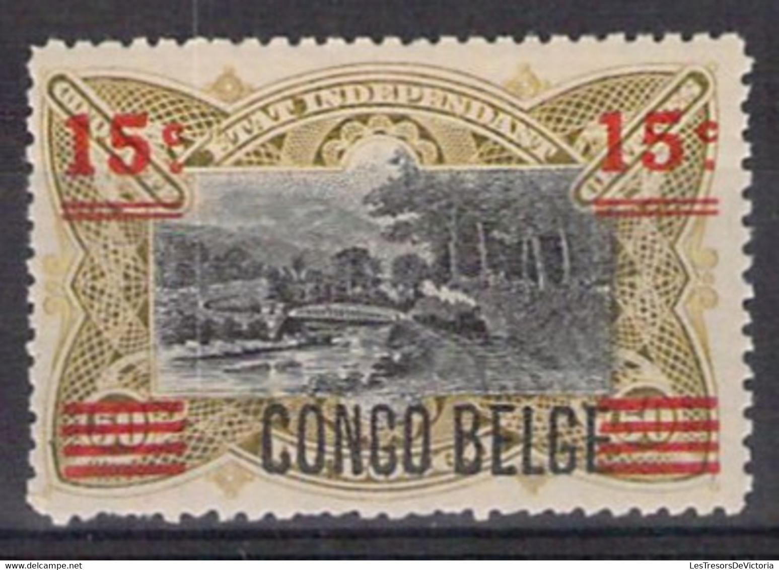 COB 87A **MNH - Congo Belge - 1921 - Cote 190 COB 2022 -  15c Sur 50c Surcharge CONGO BELGE - Nuevos