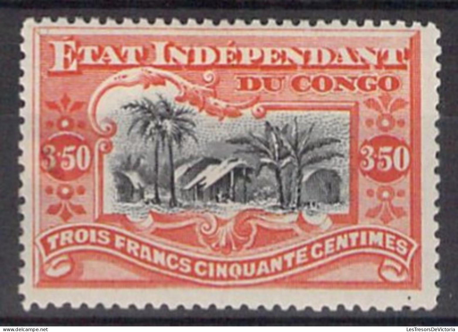 COB 27 *  - Etat Indépendant Du Congo - 1894 - Cote 260 COB 2022 - 3F50 Vermillon - Ongebruikt