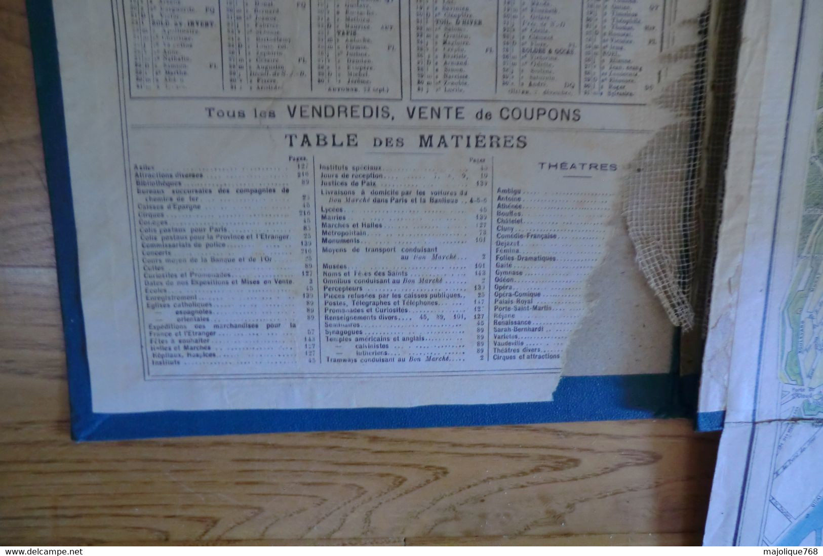 agenda buvard du bon marché 1912