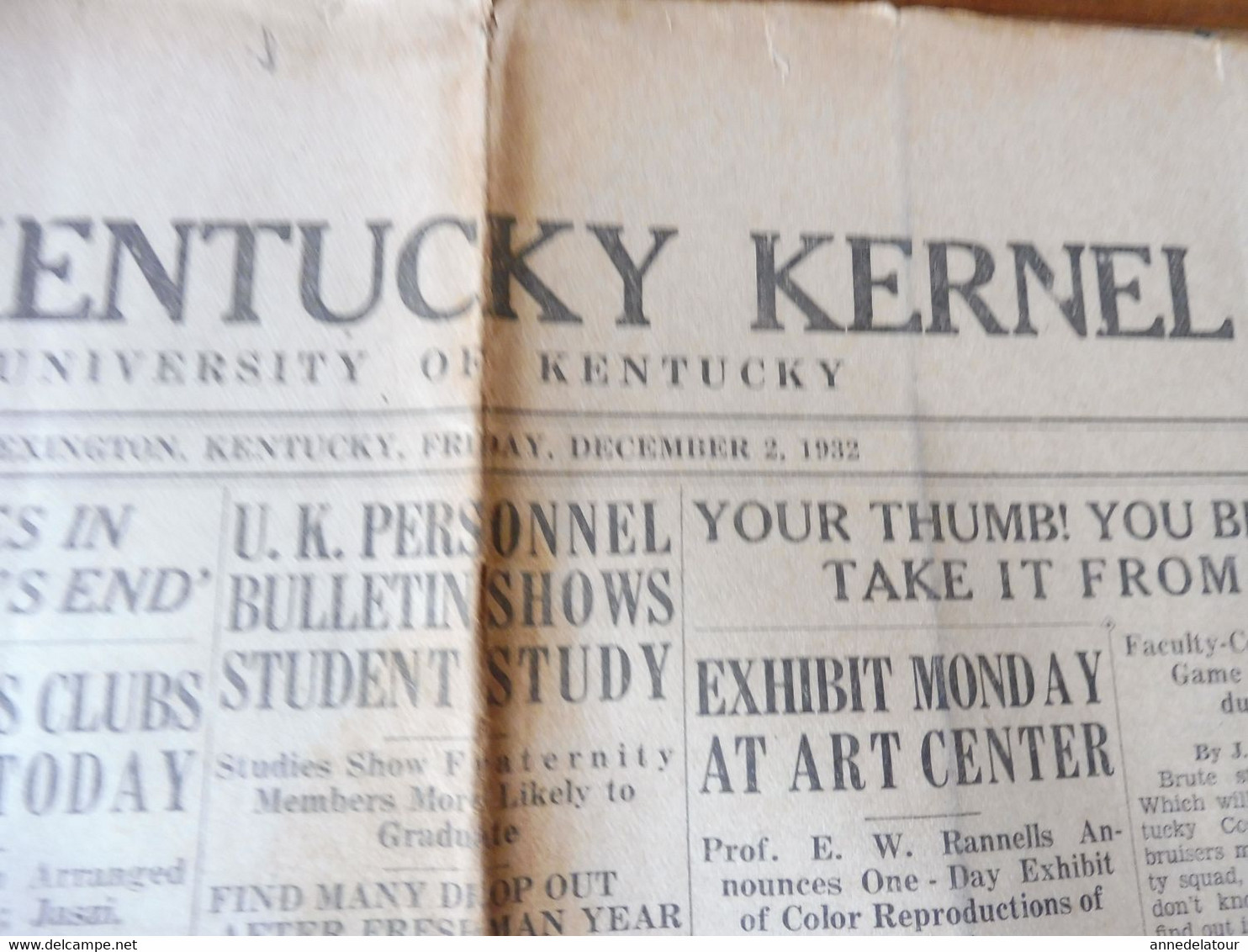 1932  THE KENTUCKY KERNEL  ( With  Stamp WASHINGTON ) Cadet Hop.. And So On - Nieuws / Lopende Zaken