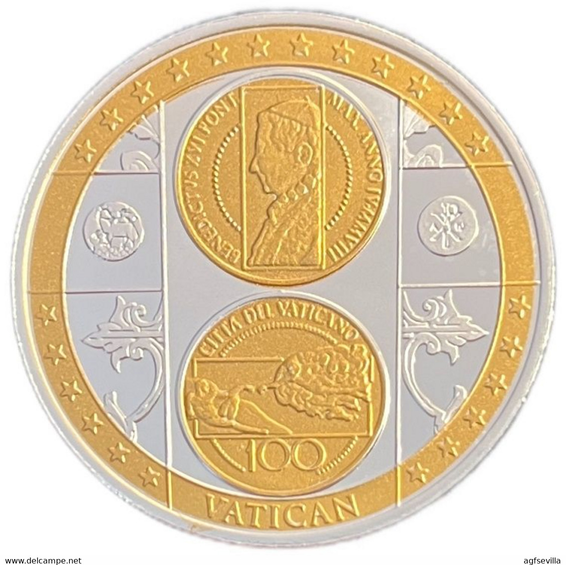 VATICANO. MEDALLA DEDICADA A BENEDICTO XVI. 2.002 - Royal / Of Nobility