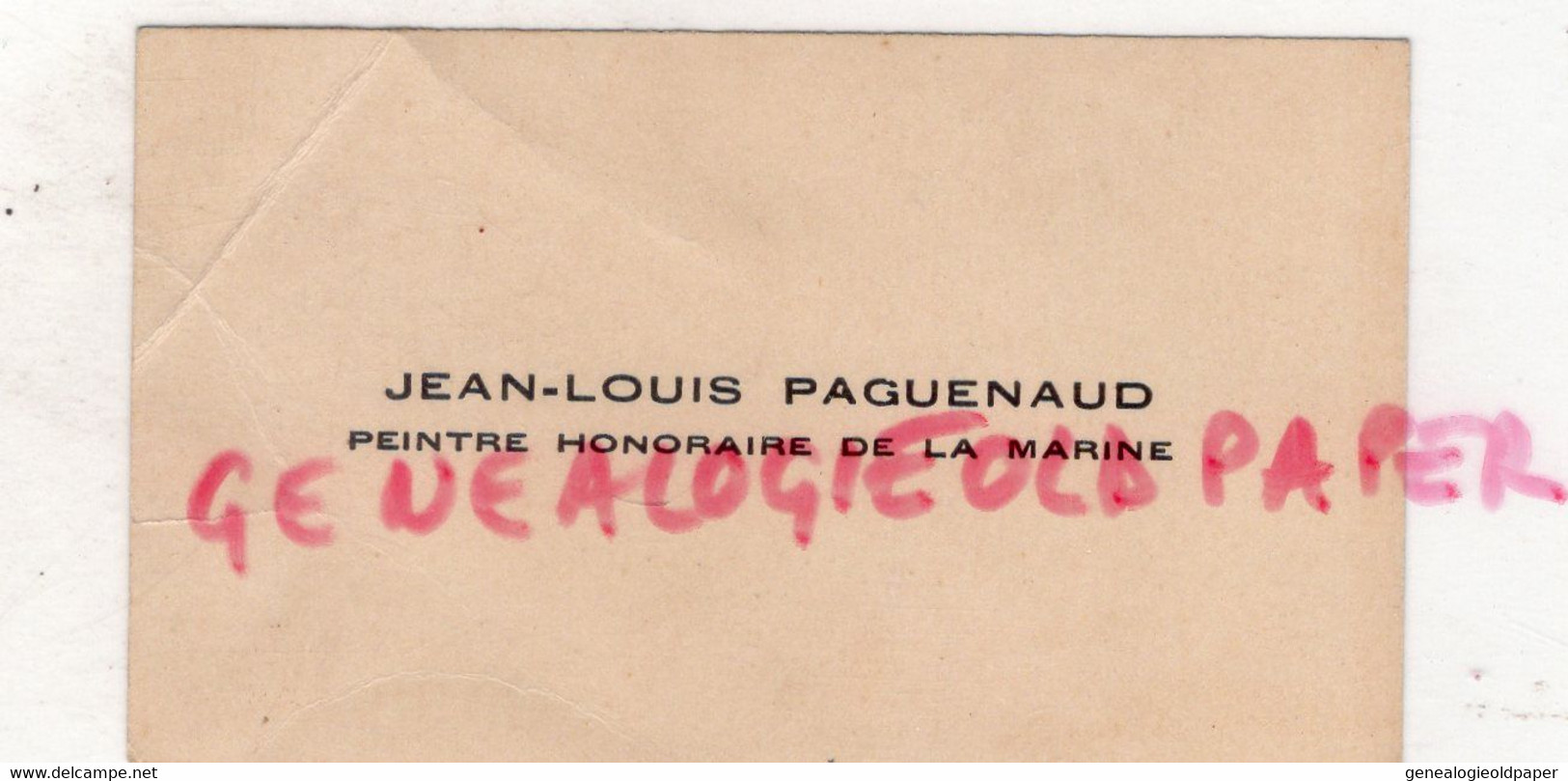 87- COUSSAC BONNEVAL- LIMOGES- RARE CARTE JEAN LOUIS PAGUENAUD PEINTRE HONORAIRE DE LA MARINE - Visitekaartjes