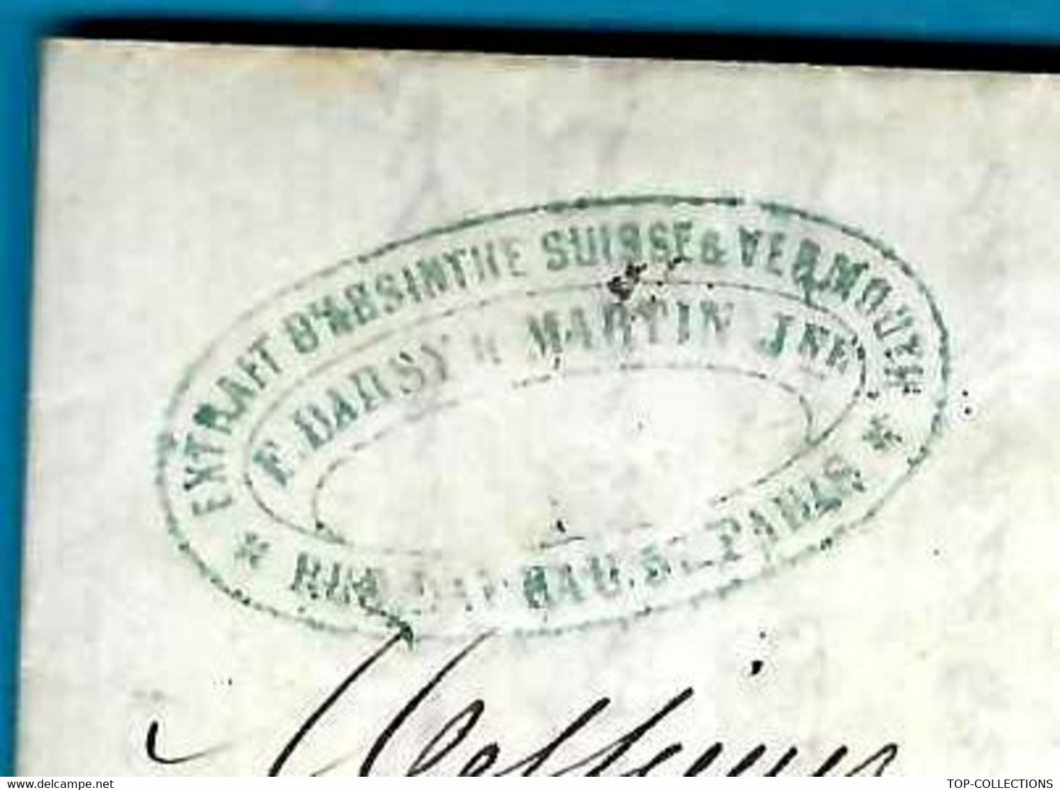 1866 PARIS  PETIT MONTROUGE FABRICATION D ABSINTHE Pour Curcier Adet à Bordaux VOIR SCANS - Publicités