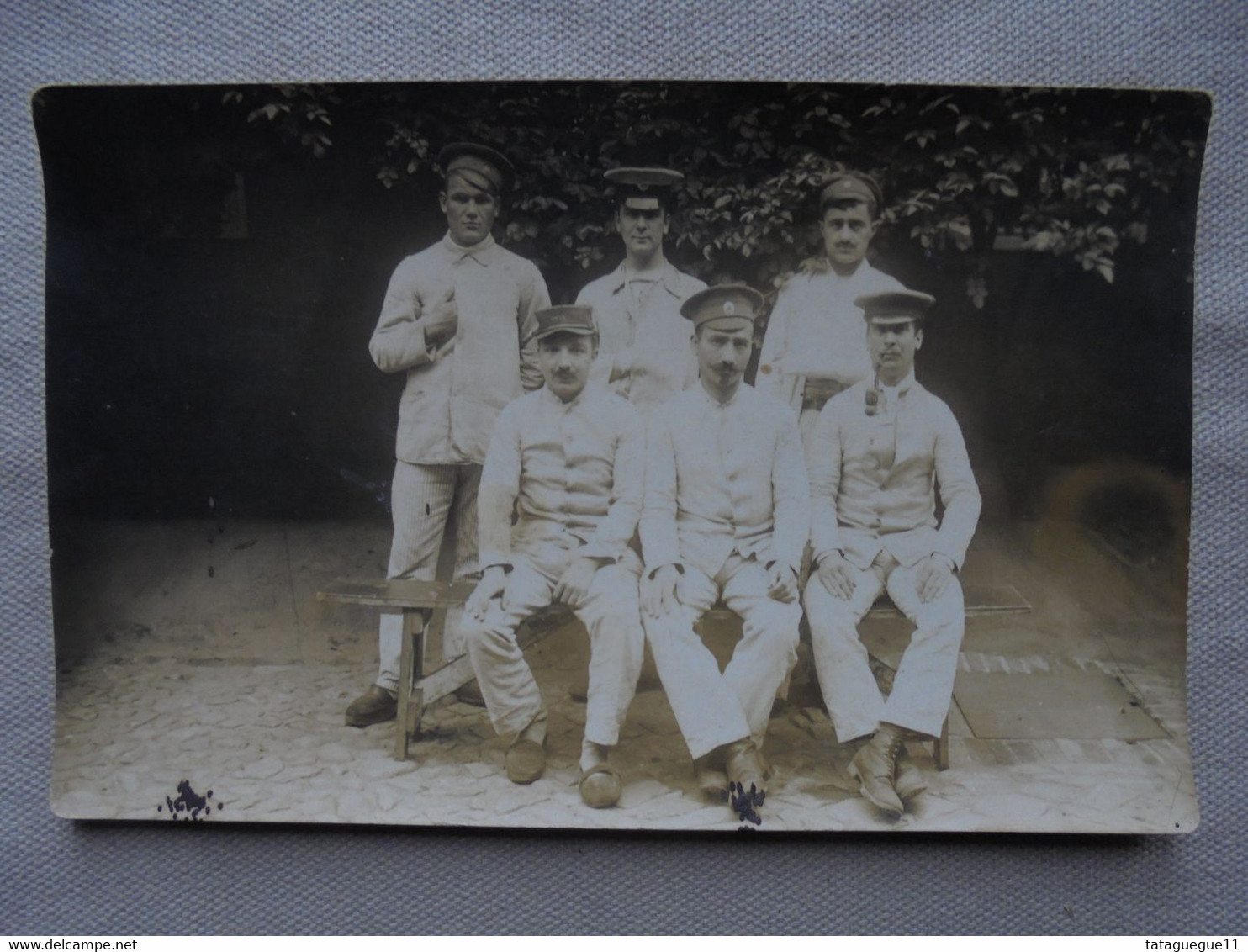 Ancien - Photographie Carte Postale Prisonniers Militaires Début 20ème - Photos