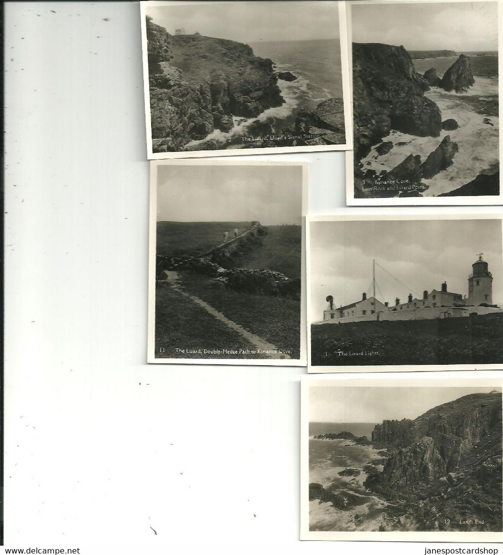 12 REAL PHOTOGRAPHIC SNAPSHOTS - THE LIZARD - KYNANCE - MULLION - CADGWITH - CORNWALL - Land's End