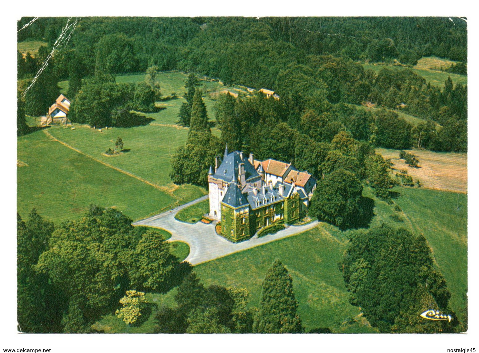 CPMGF 43.62Cim - Retournac Chateau De Vaux Timbre Sabine Gandon Vert 1.00 Cachet 1978 à Vendre En L'état - Retournac