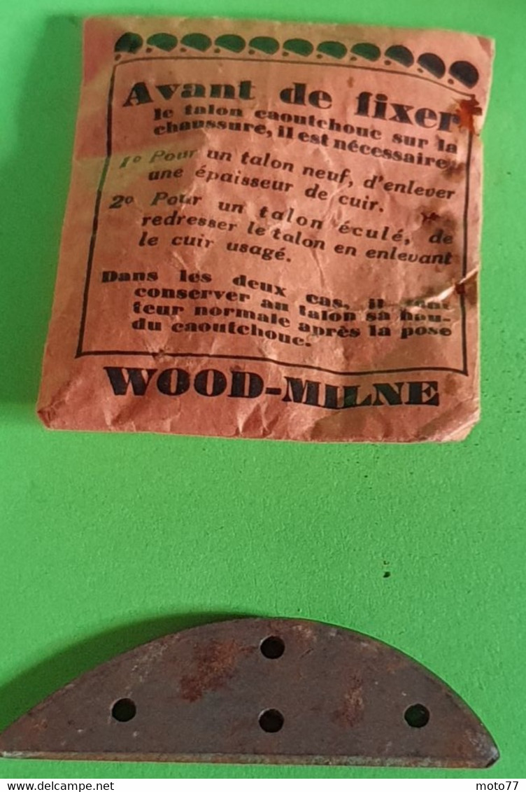 Ancien FER à Chaussure Et Sachet De CLOUS Wood-Milne - Neuf De Stock Non Ouvert Et étiquette GOULET TURPIN - Vers 1970 - Autres & Non Classés