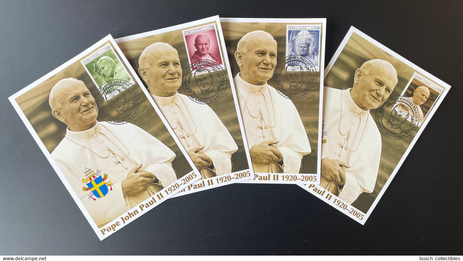 Sierra Leone 2020 Mi. ? Carte Maximum Maxi Card Pape Pope Papst John Jean Johannes Paul II Pastoral Visits - Popes