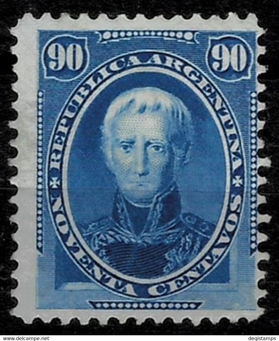 Argentina 1873 ☀ Cornelio Saavedra 90c Blue Scott # 26 ☀ Mint MH Stamp - Corrientes (1856-1880)