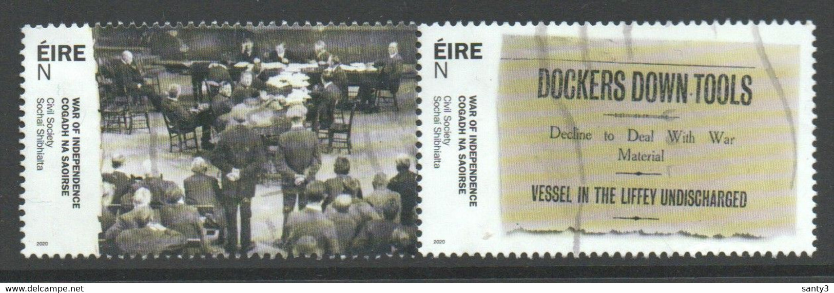 Ierland 2020, Yv 2351-52, Samenhangend, Gestempeld - Used Stamps