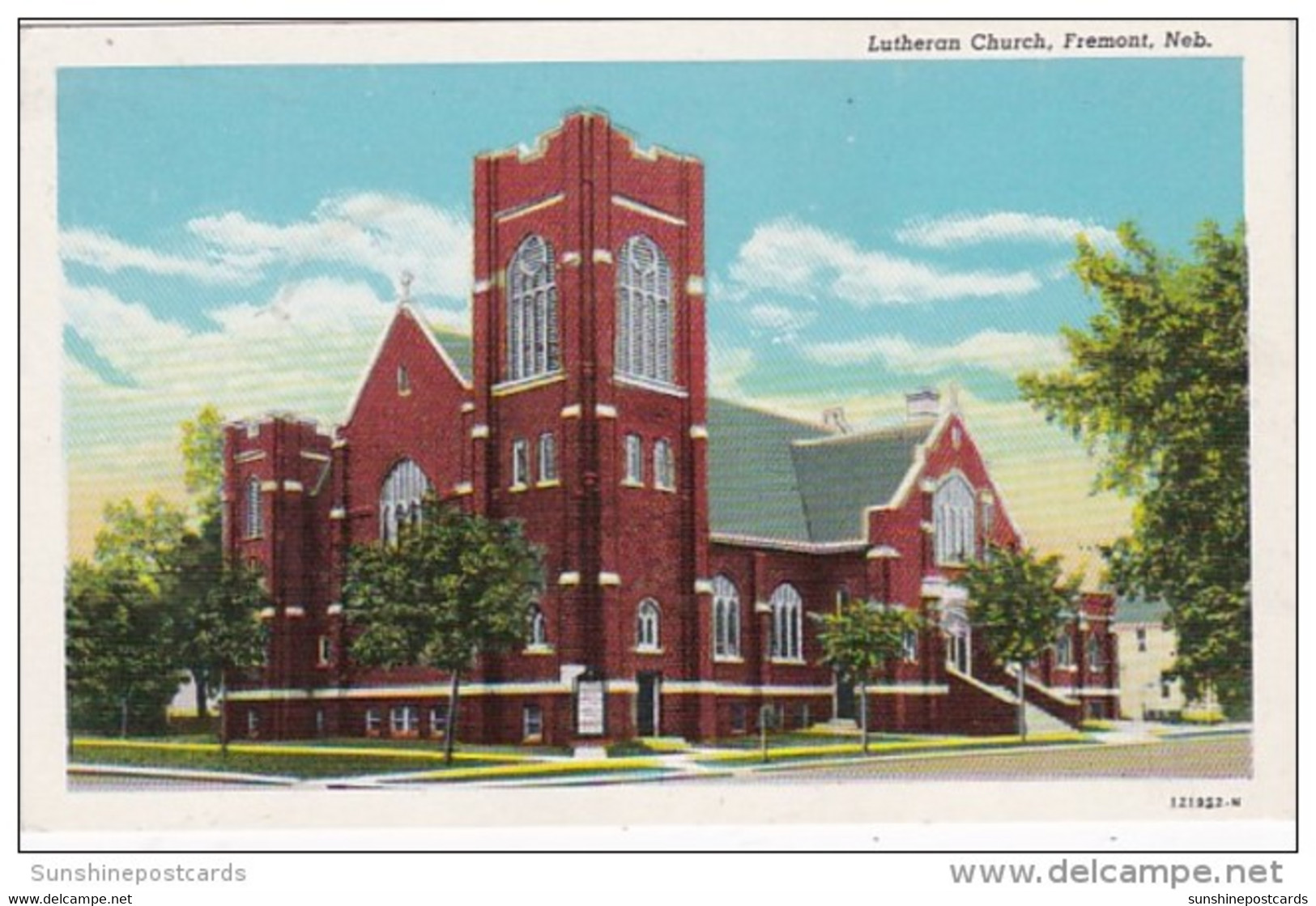 Nebraska Fremont Lutheran Church Curteich - Fremont