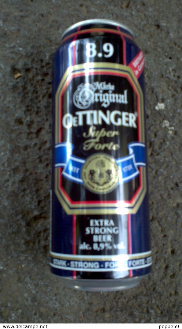 Lattina Italia - Birra Oettinger  8.9  - 50 Cl -  ( Vuota ) - Blikken