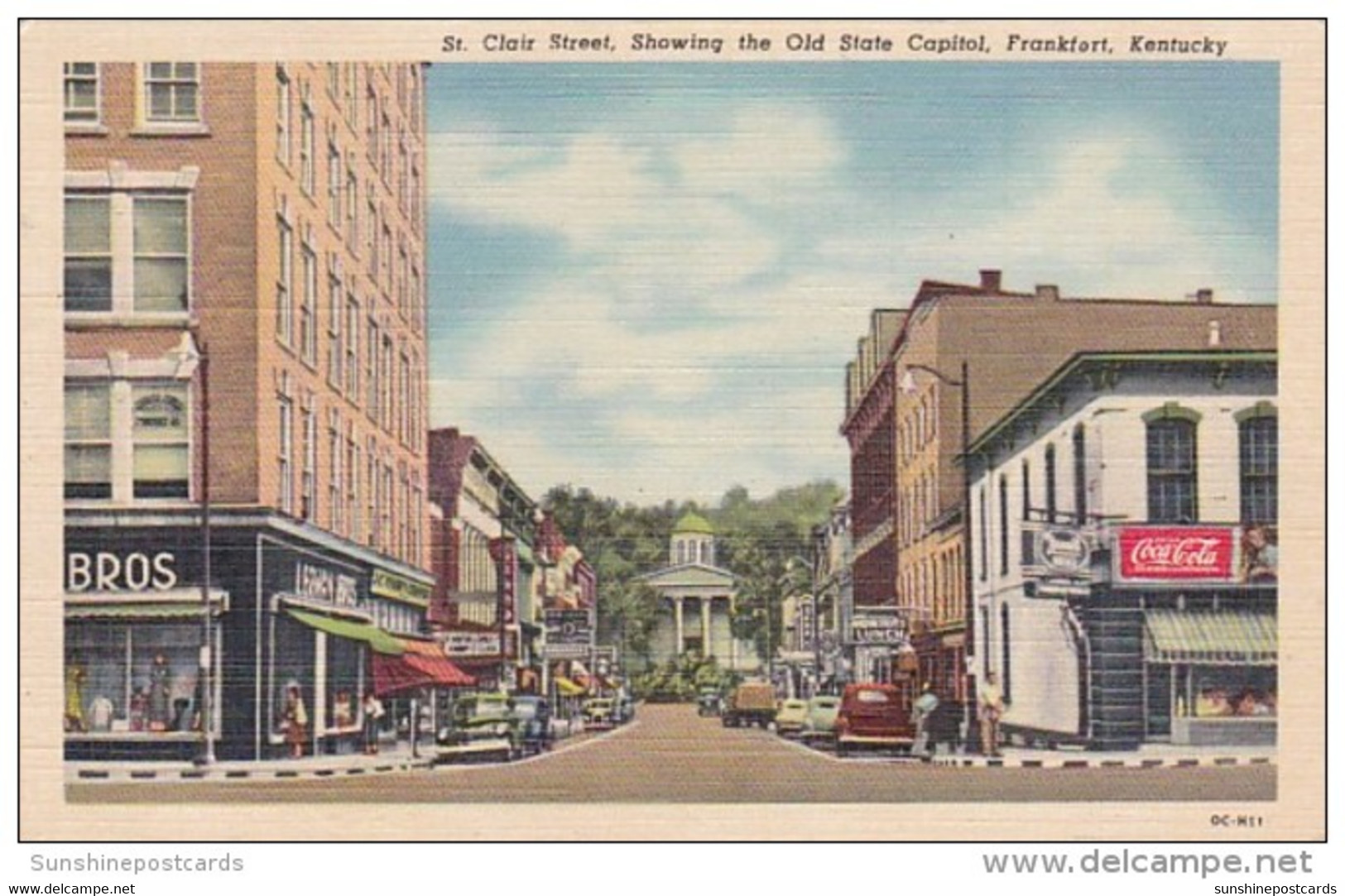 Kentucky Frankfort St Clair Street Coca Cola Sign Curteich - Frankfort