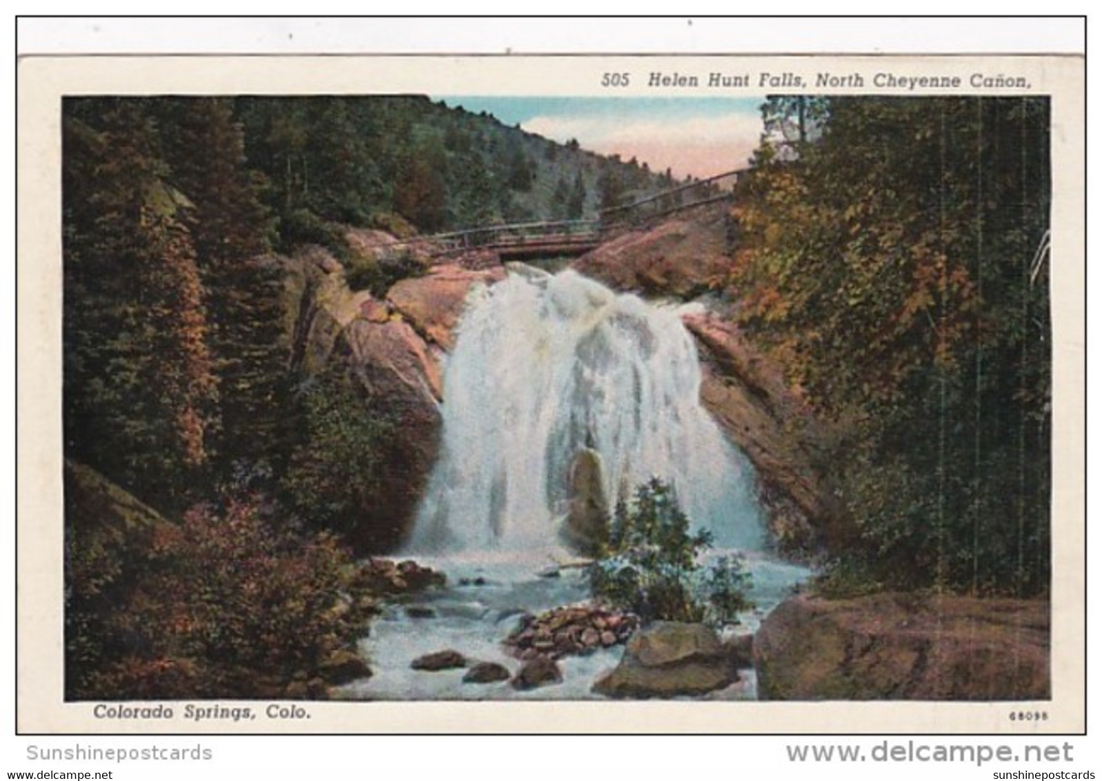 Colorado Colorado Springs Helen Hunt Falls North Cheyenne Canon Curteich - Colorado Springs