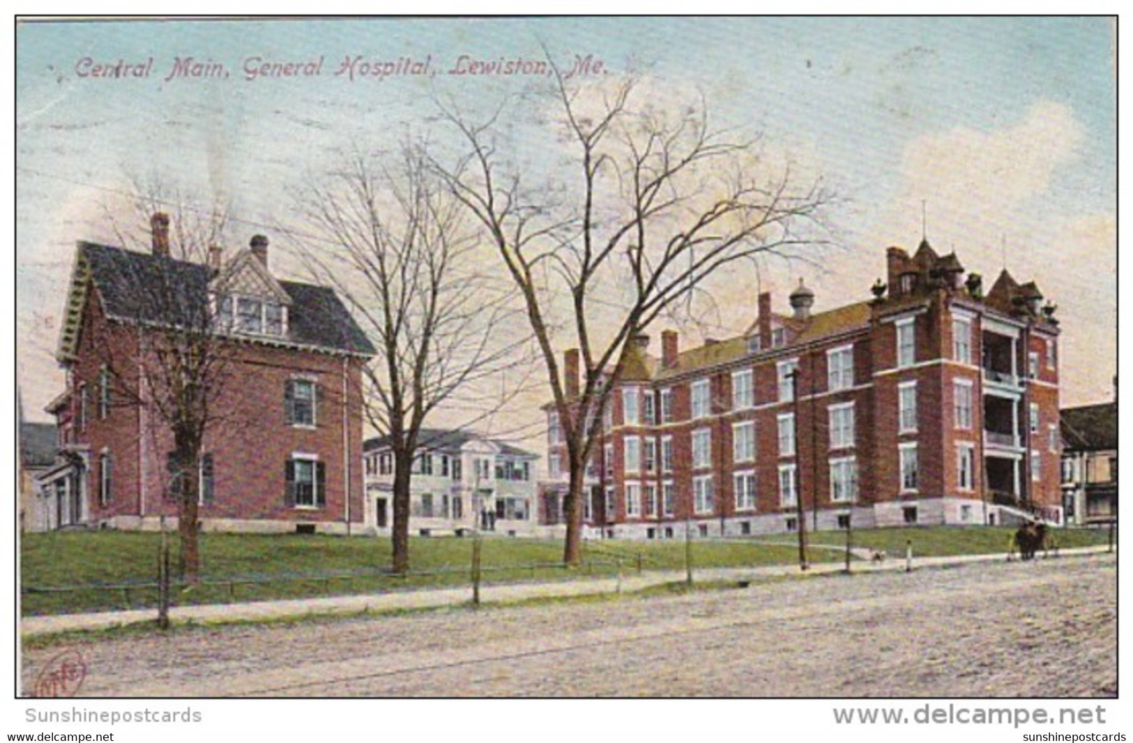 Maine Lewiston General Hospital Central Main 1910 - Lewiston