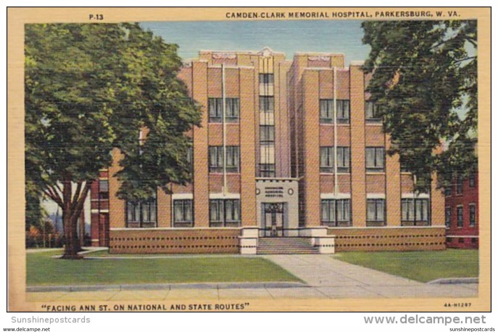 West Virginia Parkersburg Camden-Clark Memorial Hospital Curteich - Parkersburg