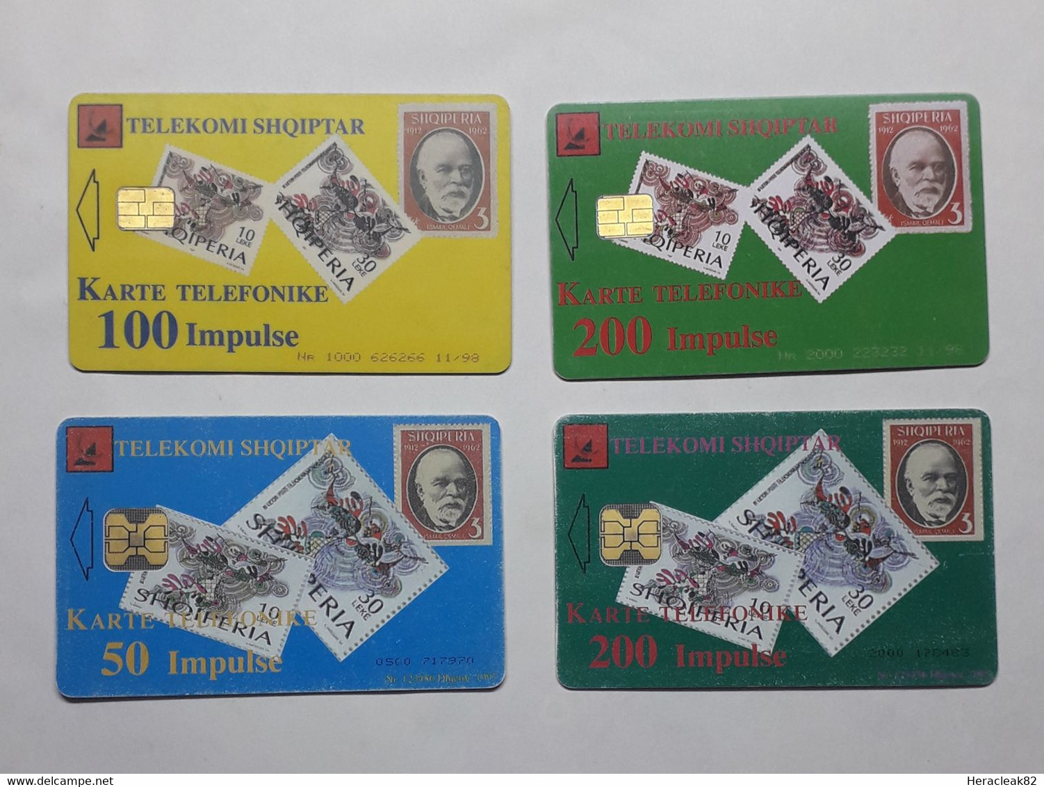 Albania Lot 4 Different Chip Phone Cards - Albanie
