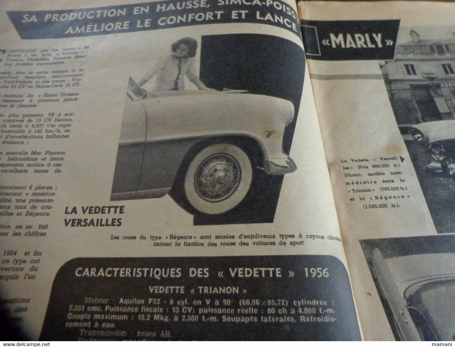 revue automobile 1955 sous reserve sans couverture simca jaguar-talbot