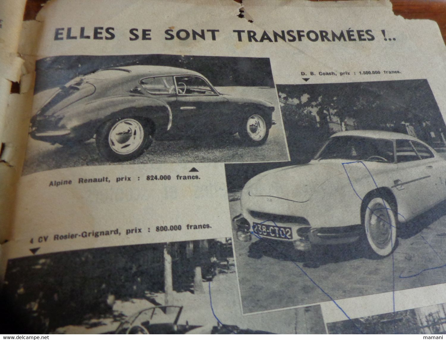 revue automobile 1955 sous reserve sans couverture simca jaguar-talbot