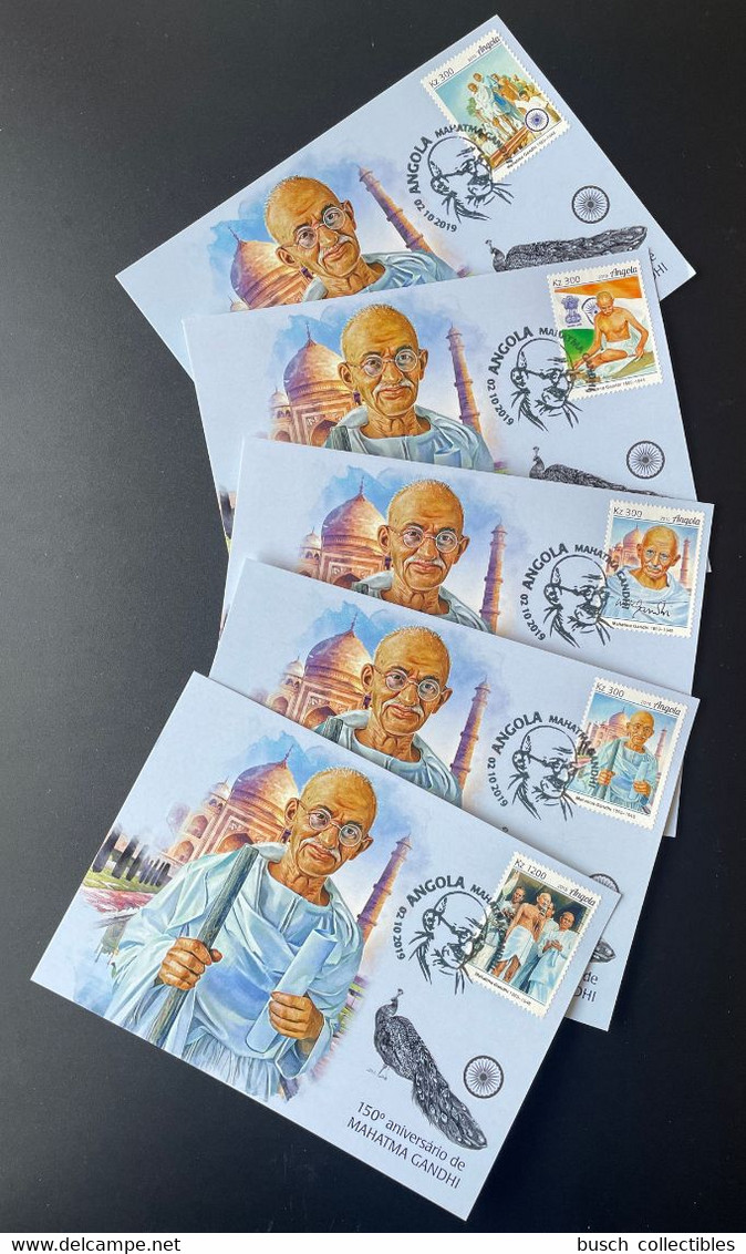 Angola 2019 Mi. ? Carte Maximum Maxi Card Mohandas Mahatma Gandhi India Taj Mahal Bird Oiseau Vogel - Angola