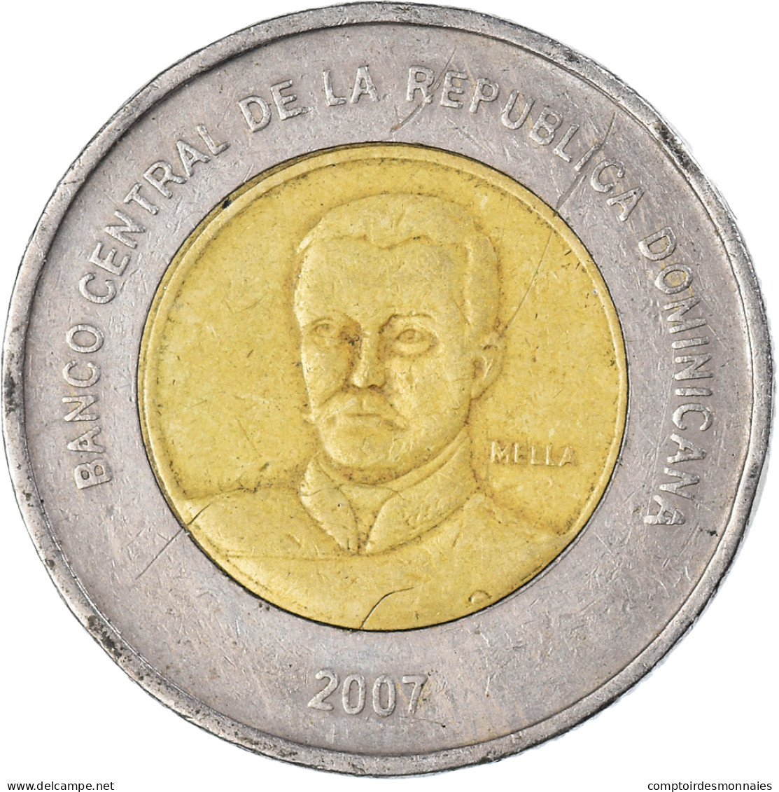 Monnaie, République Dominicaine, 10 Pesos, 2007 - Dominicana