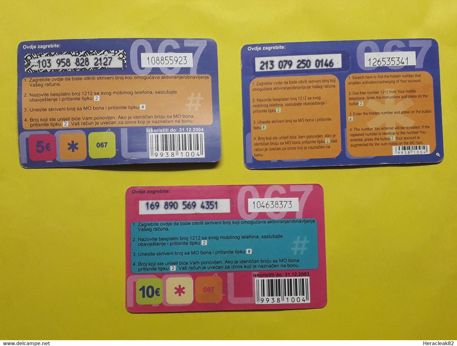 Montenegro Lot 3 Different Prepaid Phone Cards - Montenegro