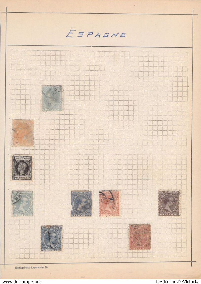 ESPAGNE SPAIN - Lot Collection Timbres ESPAGNOL - Oblitérés - - Colecciones