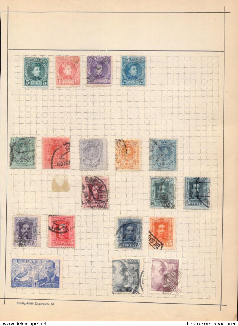 ESPAGNE SPAIN - Lot Collection Timbres ESPAGNOL - Oblitérés - - Collections