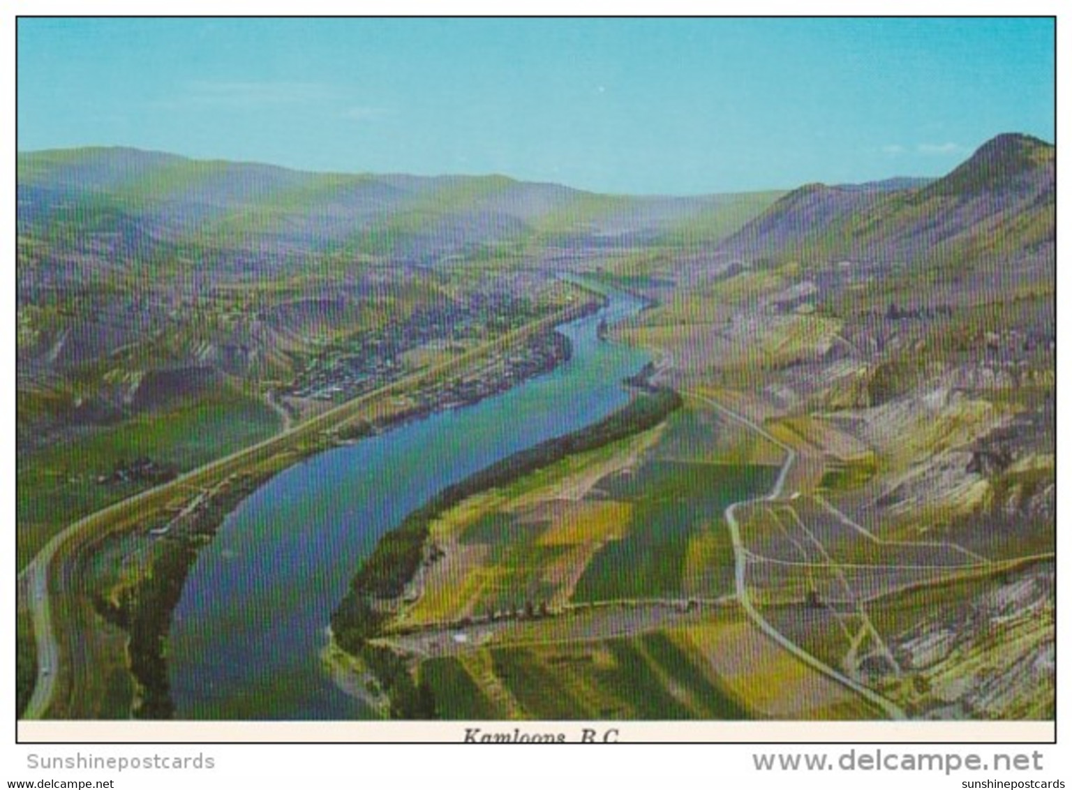 Canada British Columbia Kamloops Aerial View Showing Thompson River - Kamloops