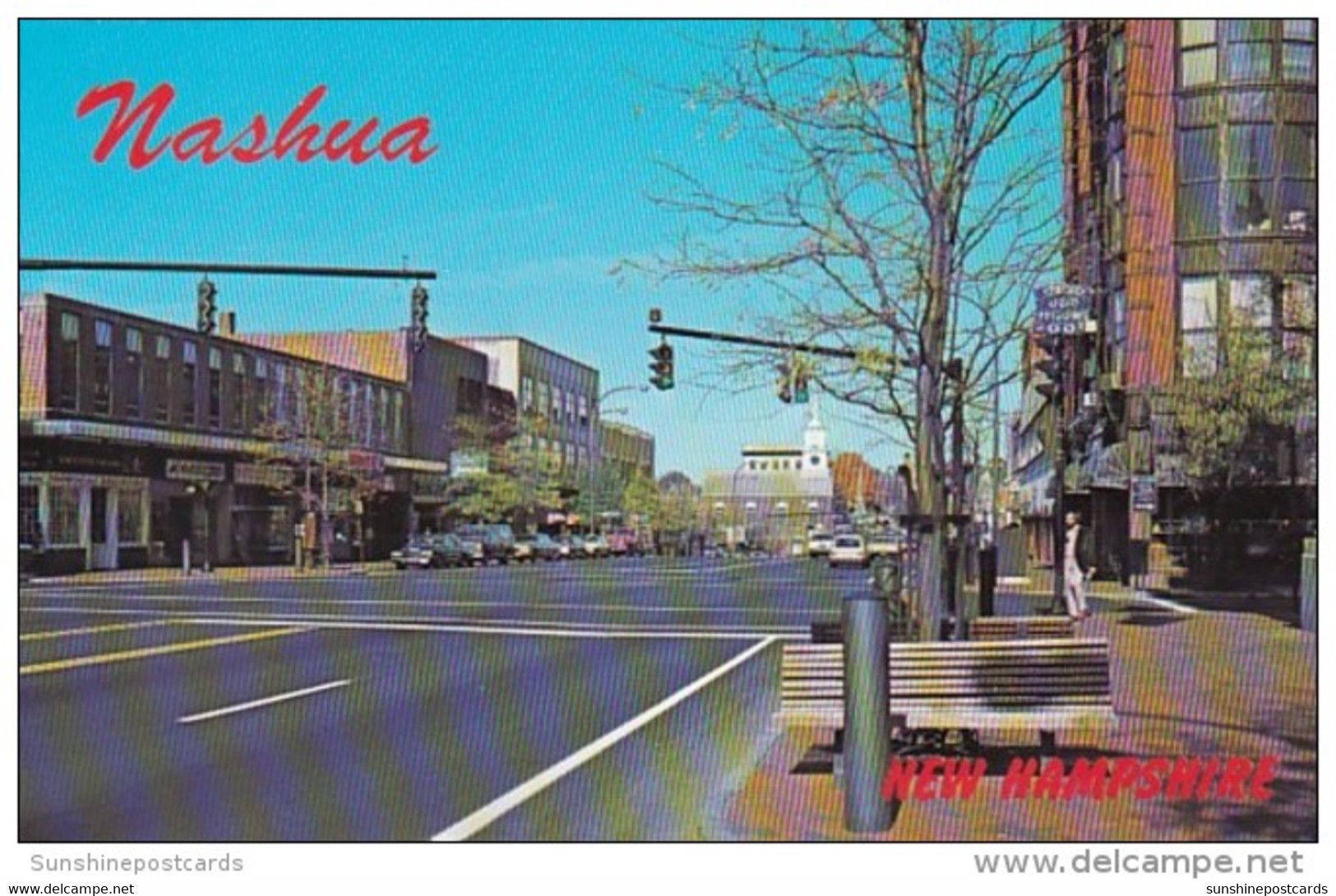 New Hampshire Nashua Main Street Looking North - Nashua