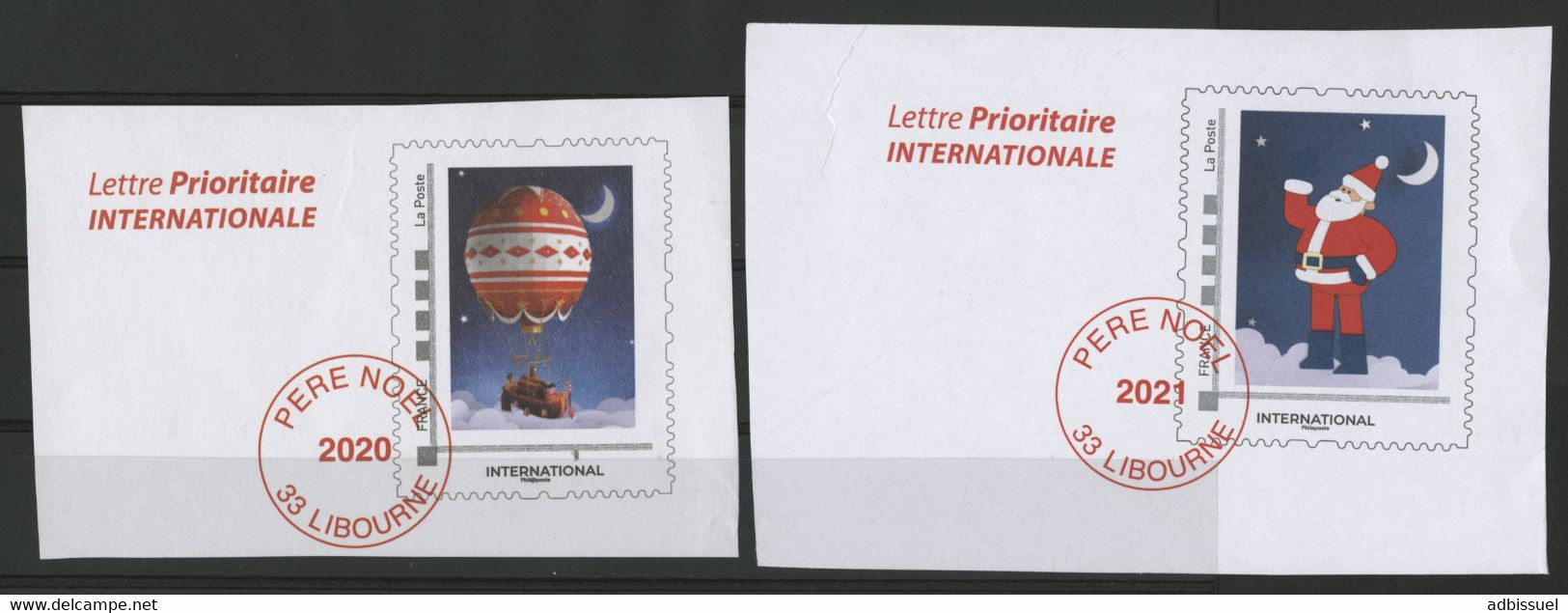 2 FRAGMENTS "PERE NOEL" 2020 Et 2021 - Prêts-à-poster:Stamped On Demand & Semi-official Overprinting (1995-...)