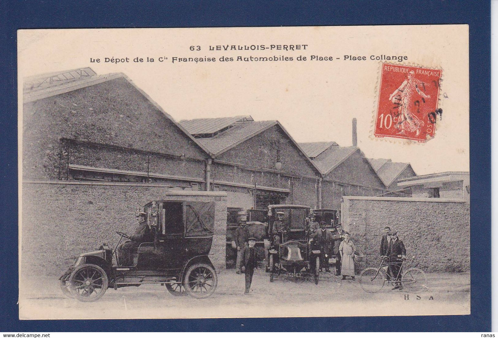 CPA [92] Hauts De Seine > Levallois Perret Garage Automobile Circulé - Levallois Perret