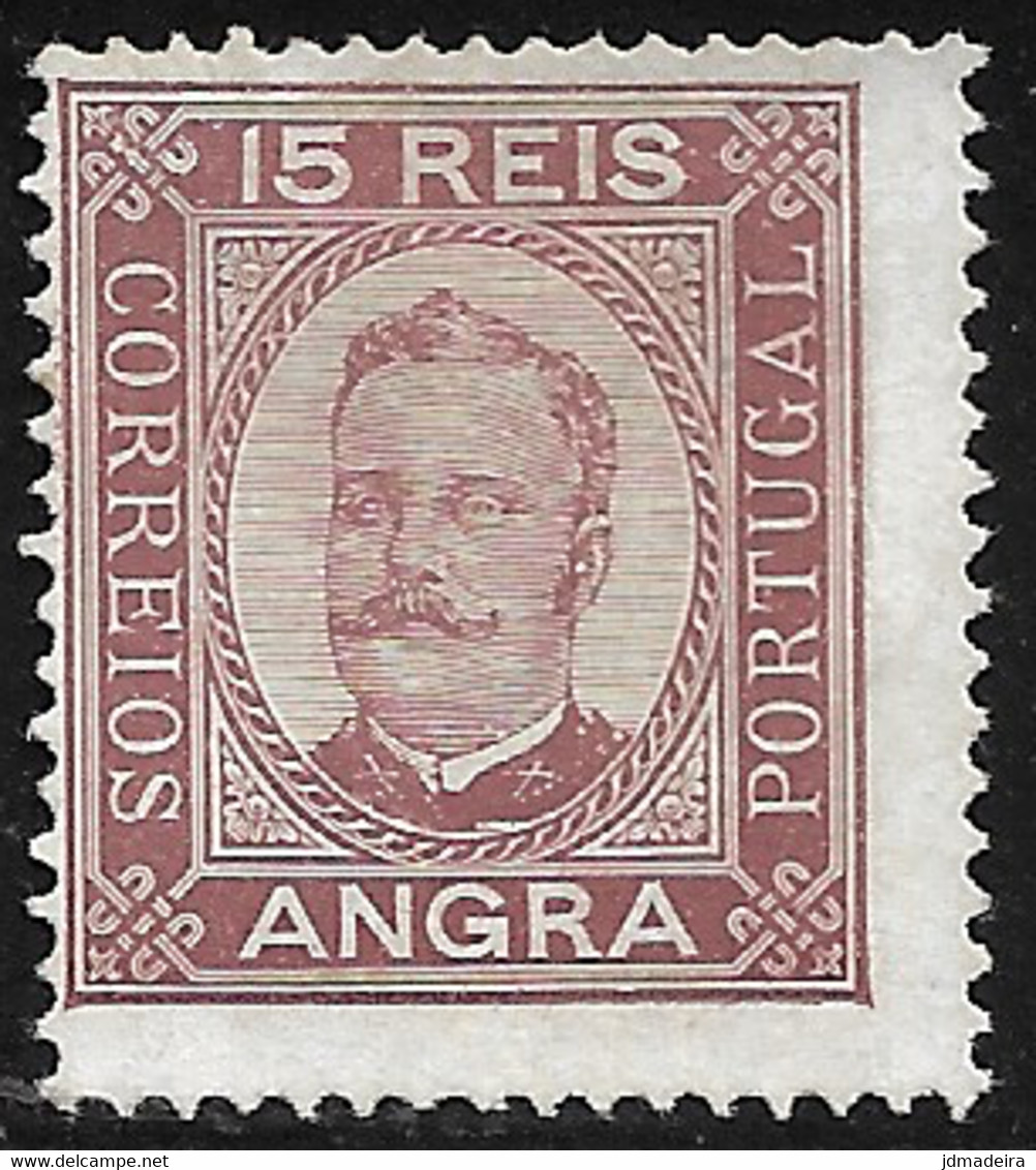 Angra – 1892 King Carlos 15 Réis Mint Stamp - Angra