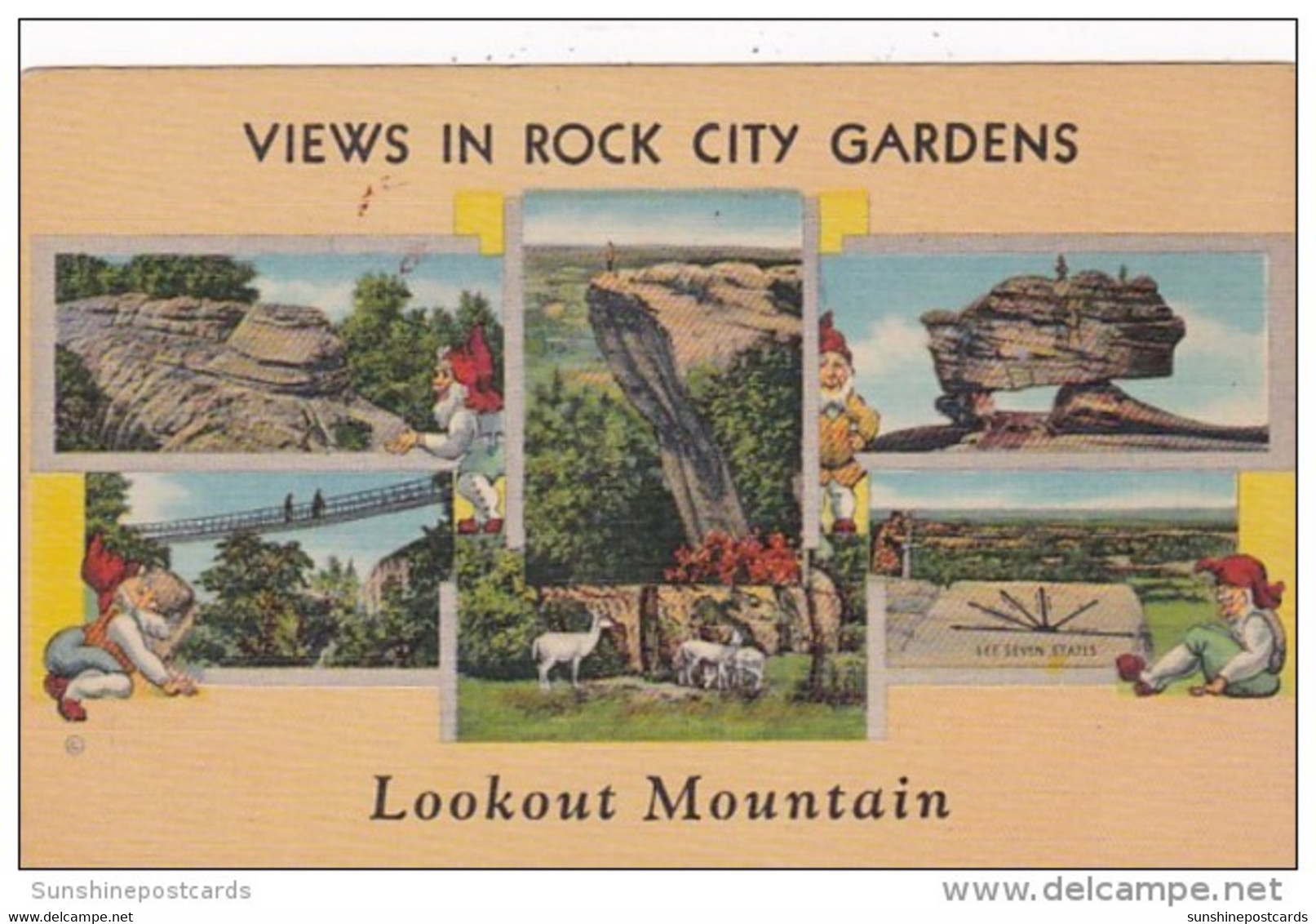 Tennessee Lookout Mountain Views In Rock City Gardens Curteich - Chattanooga