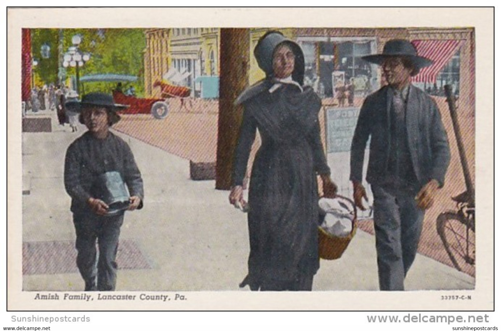 Pennsylvania Lancaster County Amish Family Curteich - Lancaster